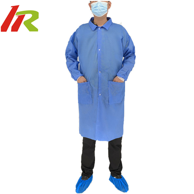 OEM Service Acceptable Multiple Color Option Disposable Lab Coat with Knitted Cuff or Elastic Cuff OEM