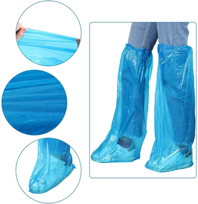 Anti-Slip Waterproof Disposable Long Sleeve Overshoes Safety Rain Boots Cover for Men Women for Rainy Day Outdoor Activities