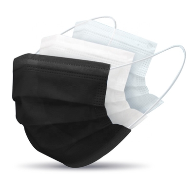 MOQ 1box/50pcs 3 Ply Fashion Mask PPE Non Woven Class II EN14683 Type IIR Adult Black Disposable Face Mask