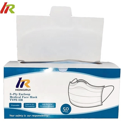 MOQ 1box/50pcs 3 Ply Fashion Mask PPE Non Woven Class II EN14683 Type IIR Adult Black Disposable Face Mask