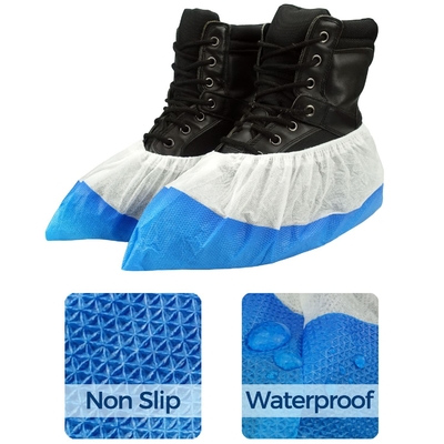 Disposable Waterproof Anti-slip Breathable Non-woven PP+PE  Shoe Covers Onetime 1000pcs One Carton