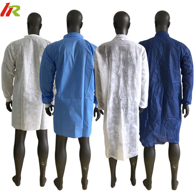 OEM Service Acceptable Multiple Color Option Disposable Lab Coat with Knitted Cuff or Elastic Cuff OEM