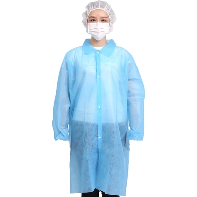 OEM Service Acceptable Multiple Color Option Disposable Lab Coat with Knitted Cuff or Elastic Cuff OEM