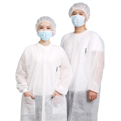 OEM Service Acceptable Multiple Color Option Disposable Lab Coat with Knitted Cuff or Elastic Cuff OEM