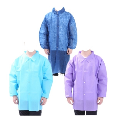 PP 40GSM Individual Packing or Customized Packing Disposable Chemical Protective Smock