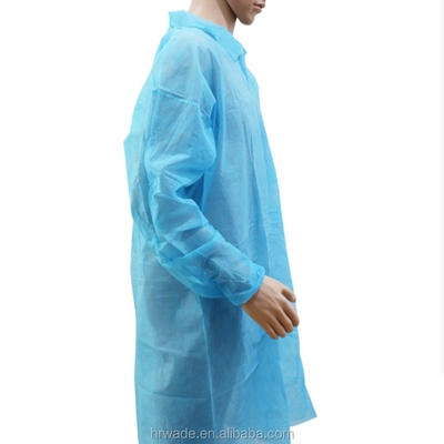 Visitor Coat Nonwoven Labcoats Wholesale Doctor Waterproof Disposable Labcoats for Food Manufacturing