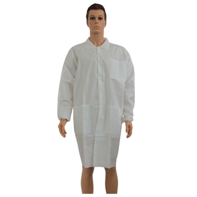 Visitor Coat  Cheap Disposable Medical PP Non Woven Cleaning Laboratory Coat Uniform for Hospital Doctors