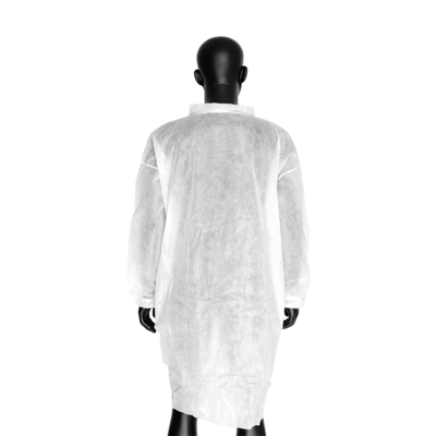 Visitor Coat  Cheap Disposable Medical PP Non Woven Cleaning Laboratory Coat Uniform for Hospital Doctors