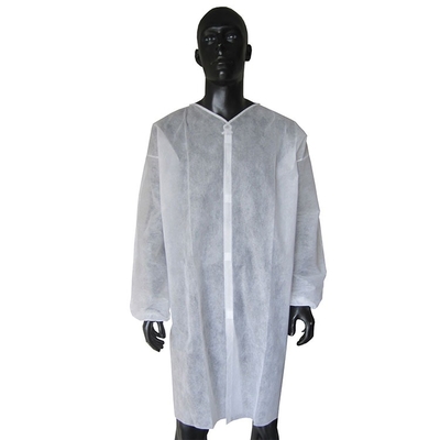 Visitor Coat  Cheap Disposable Medical PP Non Woven Cleaning Laboratory Coat Uniform for Hospital Doctors