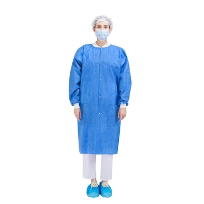 Lab Coat Nonwoven PP SMS  Doctor Labcoats Nursing Scrubs Nurse Uniform Customized Lab Coat