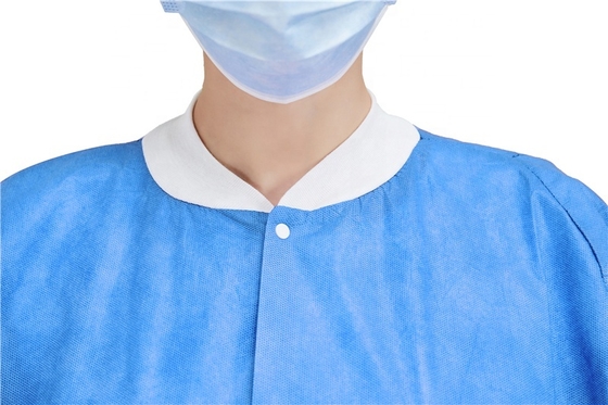 Lab Coat Nonwoven PP SMS  Doctor Labcoats Nursing Scrubs Nurse Uniform Customized Lab Coat