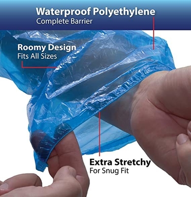 Disposable PE Arm Protective Water Proof Sleeve Cover Transparent Blue Plastic Oversleeve