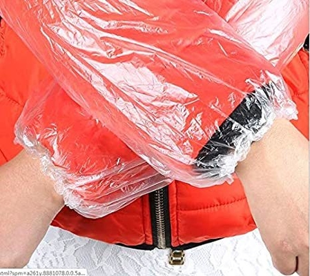 Disposable PE Arm Protective Water Proof Sleeve Cover Transparent Blue Plastic Oversleeve