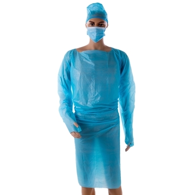 Disposable  Hospitals Overhead/open Back CPE Isolation Gown Individual Pack OEM