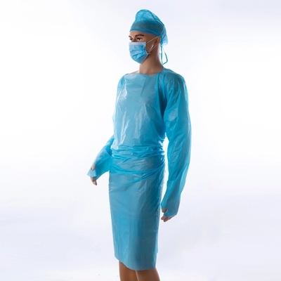 Medical Individual Package Disposable Isolation Gown CPE Gown with Thumb Holes 10pcs/pack