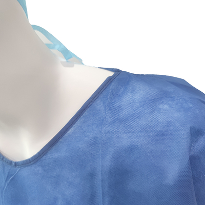 Non Woven SMS Knitted Cuff Lab Shirt Disposable Scrub Suit