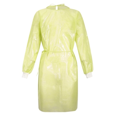 Polypropylene 50 Gsm Frock With Waterproof Microporous Film Waterproof Disposable Chemo Gown Disposable Isolation Gowns